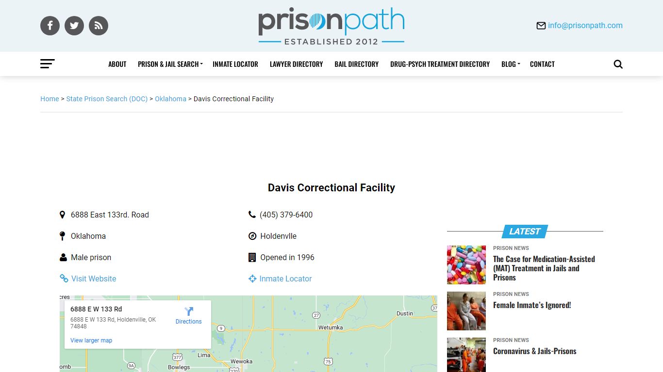 Davis Correctional Facility - Prison Inmate Search ...